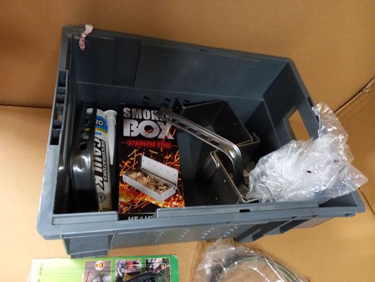 LOT OF APPROX 10 ASSORTED HOUSEHOLD ITEMS TO INCLUDE: SMOKE BOX, MIRROR ADHESIVE, FIRE ADHESIVE