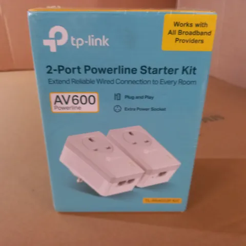 SEALED TP-LINK 2PORT POWERLINE STARTER KIT - AV600