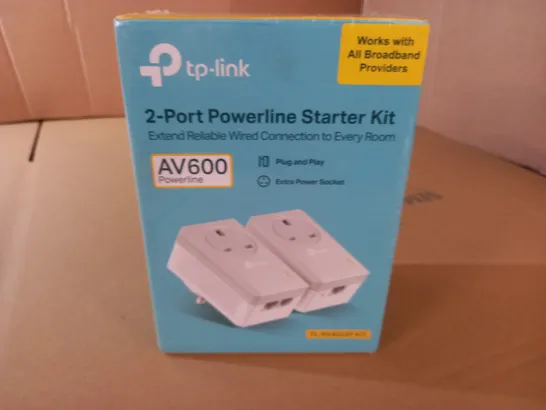 SEALED TP-LINK 2PORT POWERLINE STARTER KIT - AV600