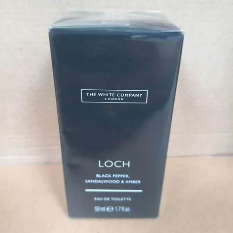 BOXED AND SEALED THE WHITE COMPANY LOCH BLACK PEPPER, SANDALWOOD AND AMBER EAU DE TOILETTE