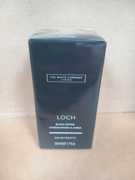 BOXED AND SEALED THE WHITE COMPANY LOCH BLACK PEPPER, SANDALWOOD AND AMBER EAU DE TOILETTE