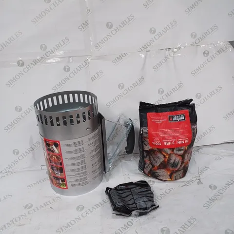 WEBER RAPID FIRE CHIMNEY STARTER SET - COLLECTION ONLY