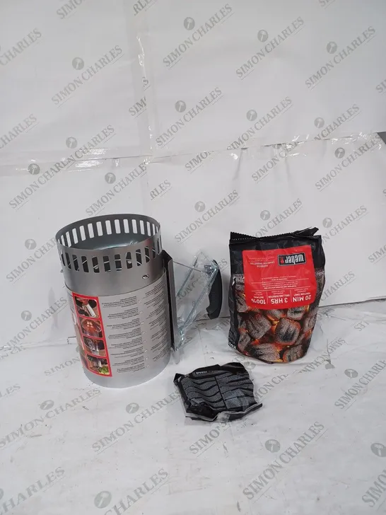 WEBER RAPID FIRE CHIMNEY STARTER SET - COLLECTION ONLY