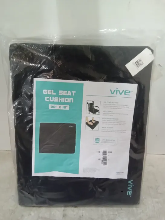 PACKAGED VIVE GEL SEAT CUSHION 20 X 16"