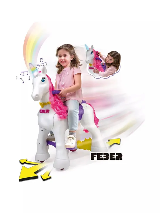 BOXED FEBER MY LOVELY UNICORN RIDE-ON - COLLECTTION ONLY