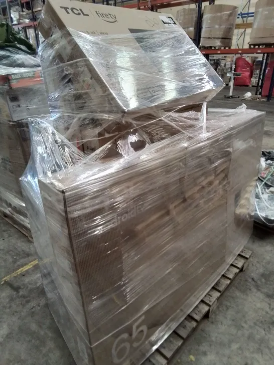 PALLET OF APPROXIMATELY 12 UNPROCESSED RAW RETURN TELEVISIONS TO INCLUDE;