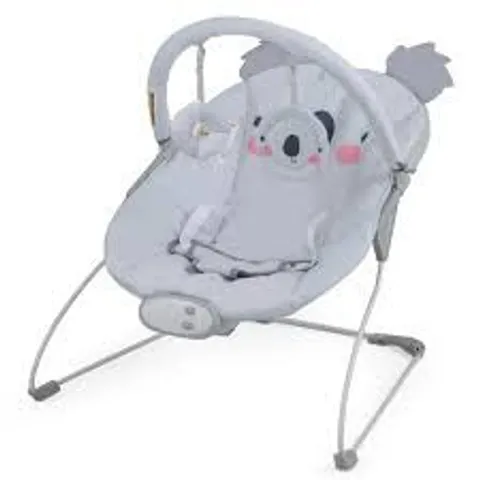 BOXED COSTWAY PORTABLE BABY BOUNCER INFANT ROCKER SEAT WITH DETACHABLE TOY BAR - GREY (1 BOX)