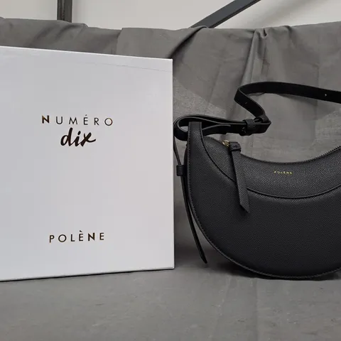 BOXED NUMERIO DIX POLENE BLACK OVER SHOULDER BAG