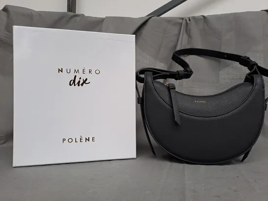 BOXED NUMERIO DIX POLENE BLACK OVER SHOULDER BAG