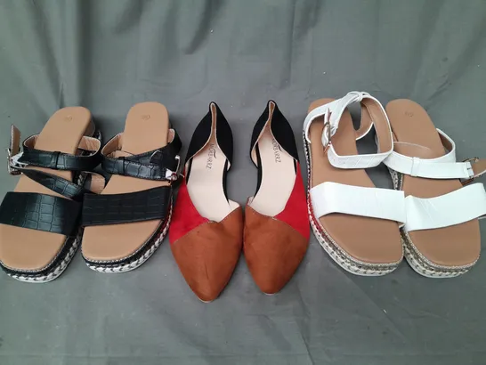 BOX OF APPROXIMATELY 20 ASSORTED PAIRS OF SHOES AND FOOTWEAR ITEMS IN VARIOUS STYLES AND SIZES TO INCLUDE MORBARRZ, ETC