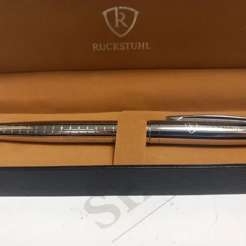 RUCKSTUHL STAINLESS STEEL LUXURY PEN IN GIFT BOX – HAND ASSEMBLED – RRP £80