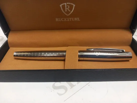 RUCKSTUHL STAINLESS STEEL LUXURY PEN IN GIFT BOX – HAND ASSEMBLED – RRP £80