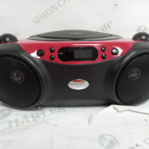 ONN PLA20AA002A RED PORTABLE BLUETOOTH CD BOOMBOX