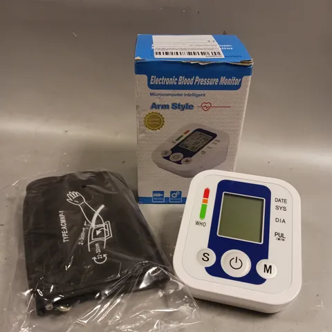 BOXED ARM STYLE ELECTRIC BLOOD PRESSURE MONITOR 