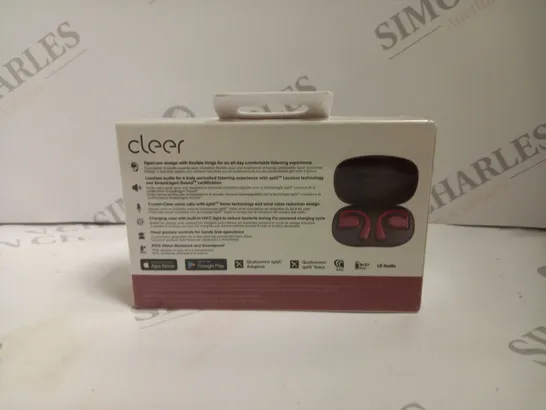 BOXED & SEALED CLEER ARC II SPORT OPEN EAR TRUE WIRELESS BLUETOOTH HEADPHONES RED