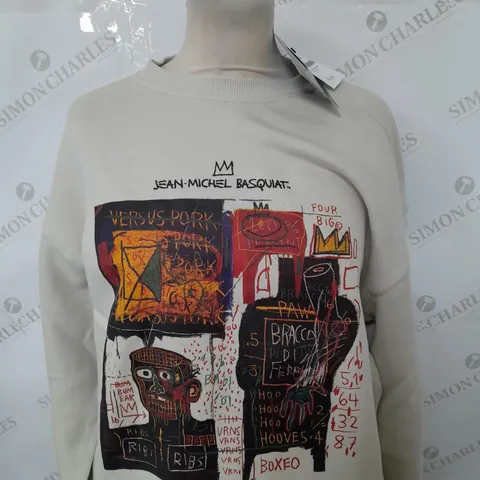 COTTON ON BASQUIAT OVERSIZED CREW SWEATER SIZE XS