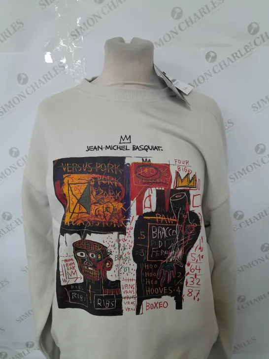 COTTON ON BASQUIAT OVERSIZED CREW SWEATER SIZE XS