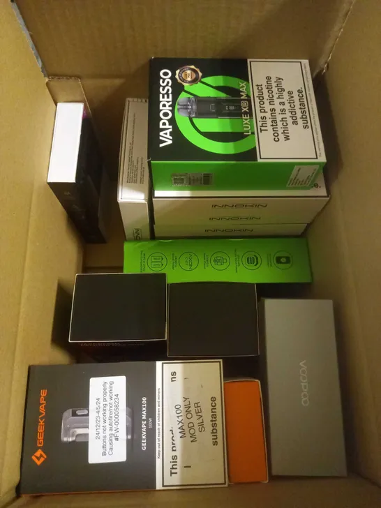 APPROXIMATELY 20 BOXED E-CIGARETTES TO INCLUDE VAPORESSO, VOOPOO, INNOKIN ETC 