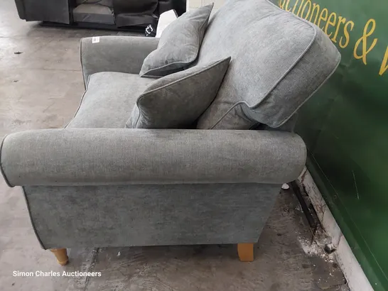 DESIGNER WILLIAM SNUGGLER CHAIR GREY FABRIC 