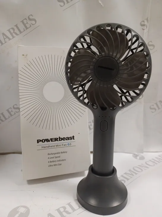 BOXED POWERBEAST HANDHELD MINI FAN G3 