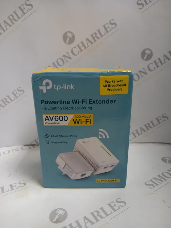 BOXED TP-LINK POWERLINE WI-FI EXTENDER AV600 