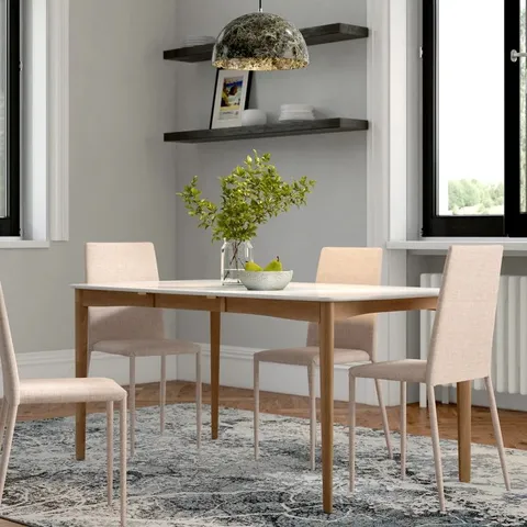 BOXED CHANTILLY EXTENDABLE DINING TABLE - WHITE (1 BOX)