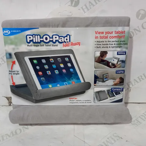 JML PILL-O-PAD FOLDAWAY MULTI-ANGLE SOFT TABLET STAND