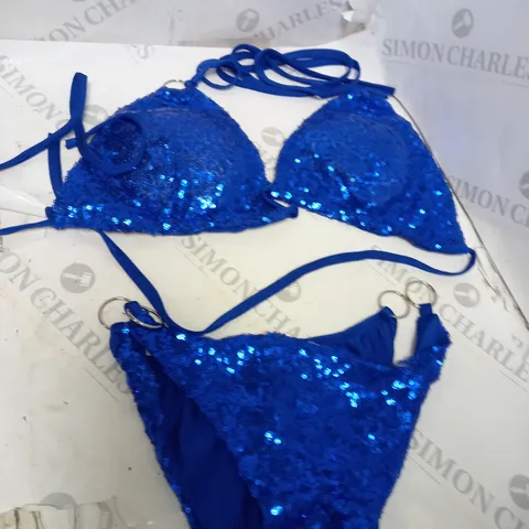 BRAND NEW MIRROR IMAGE BLUE SEQUIN BIKINI X 3