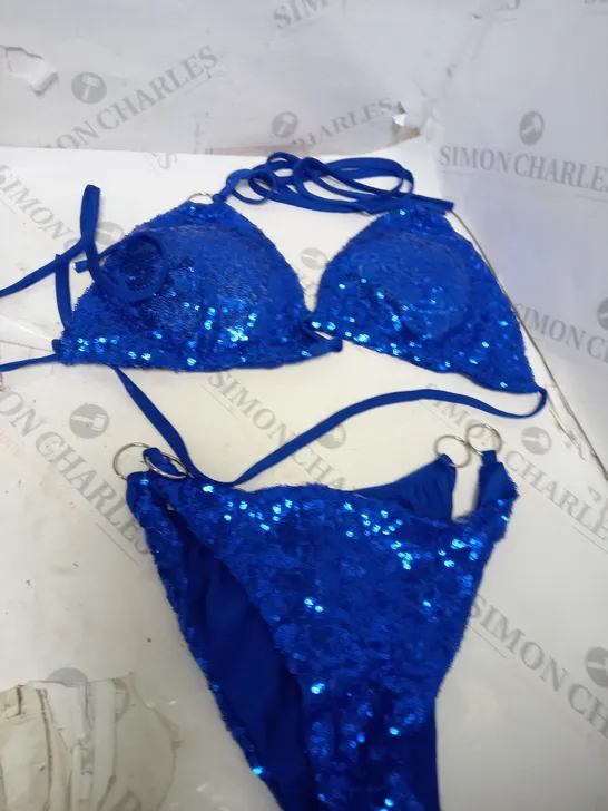 BRAND NEW MIRROR IMAGE BLUE SEQUIN BIKINI X 3