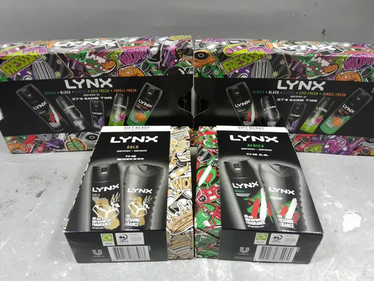 4 ASSORTED LYNX GIFT SETS 