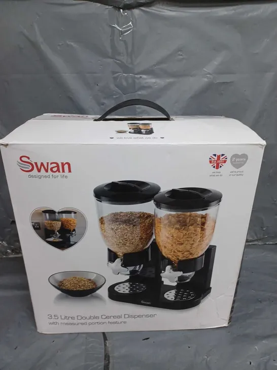 BOXED SWAN 3.5L DOUBLE CEREAL DISPENSER