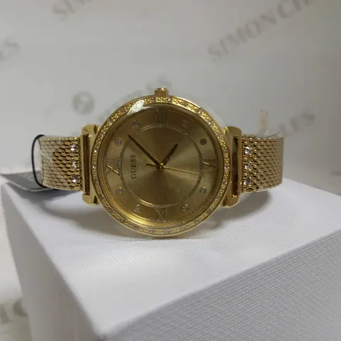 GUESS JEWEL GOLD SUNRAY DIAL WATCH