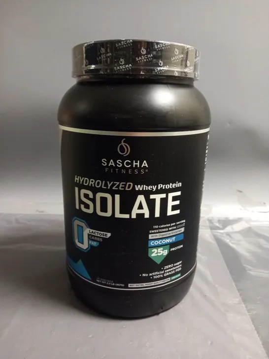 SEALED SASCHA FITNESS HYDROLYZED WHEY PROTEIN ISOLATE IN COCONUT 29 SERVINGS