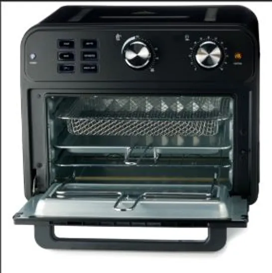 COOK'S ESSENTIALS 21L AIRFRYER OVEN WITH ROTISSERIE BLACK