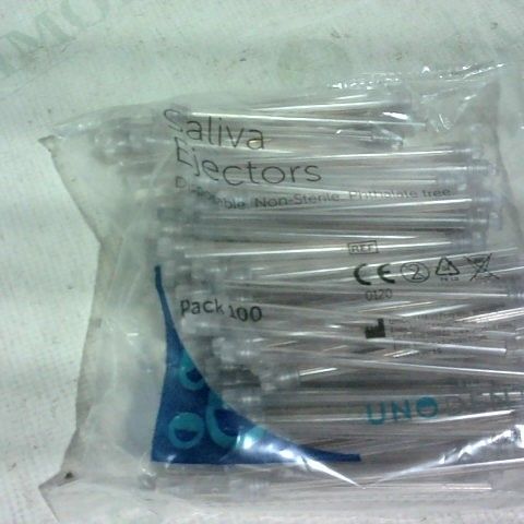 SALIVA EJECTORS - DISPOSABLE. NON STERILE. PHTHALATE FREE PACK OF APPROX. 100