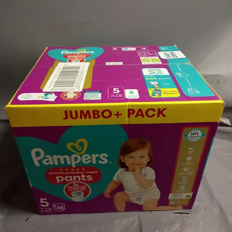 BOXED PAMPERS PREMIUM PROTECTION 48 NAPPY PANTS SIZE 5