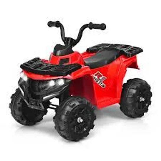 BOXED COATWAY ALL TERRAIN ELECTRIC QUAD BIKE FOR KIDS WITH MP3 AND USB - RED