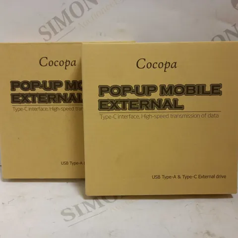 LOT OF 2 COCOPA USB TYPE-A & TYPE-C CD EXTERNAL DRIVES