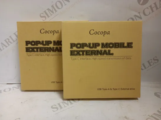 LOT OF 2 COCOPA USB TYPE-A & TYPE-C CD EXTERNAL DRIVES