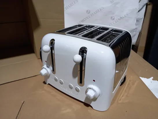 DUALIT CHROME/WHITE 4 SLICE TOASTER