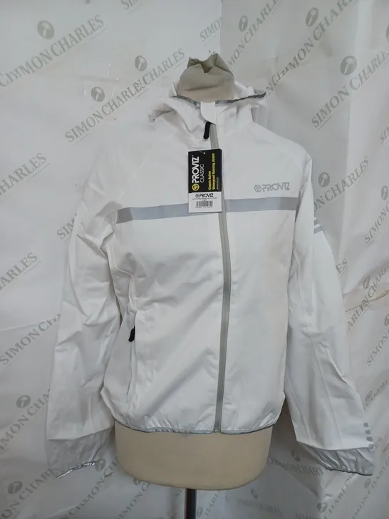 PROVIZ CLASSIC ACTIVE WATERPROOF RUNNING JACKET IN WHITE SIZE 10