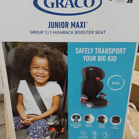 GRACO JUNIOR MAXI HIGH-BACKED BOOSTER SEAT - BLACK