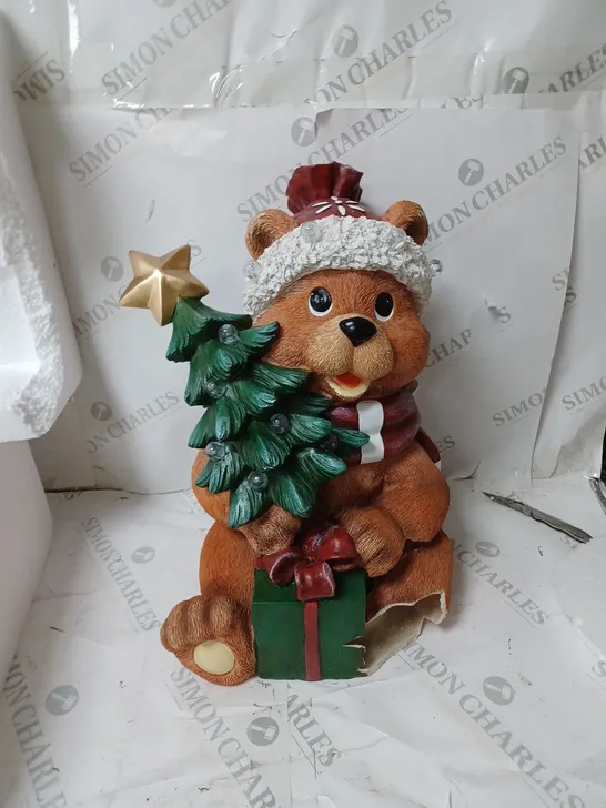 BOXED SANTA EXPRESS PRE-LIT INDOOR /OUTDOOR CHRISTMAS BEAR