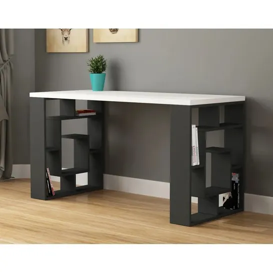 BOXED LABIRENT DESK WHITE/ANTHRACITE 