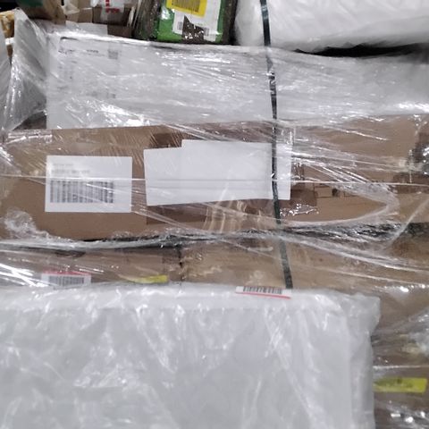 PALLET OF ASSORTED ITEMS INCLUDING ADREANNA COIL SPRUNG MATTRESS 120 X 60CM, AMYA SWING SET, ZOE ARCHED FLOOR LAMP, 4 LIGHT COLORADO PENDANT POLISHED CHROME, HAO CLASSIC HAMMOCK, MONOBLOC MIXER TAP