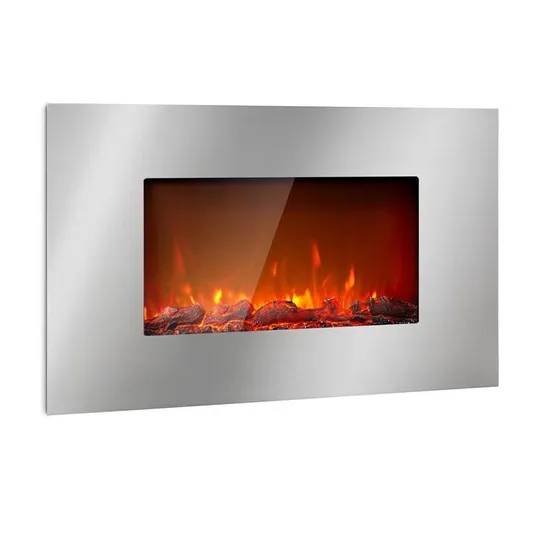 BOXED LAUSANNE LUX RECESSED WALL MOUNTED ELECTRIC KLARSTEIN FIRE HEATER WITH REMOTE 