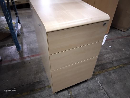 LIGHT WOOD EFFECT 3 DRAWER OFFICE CABINET