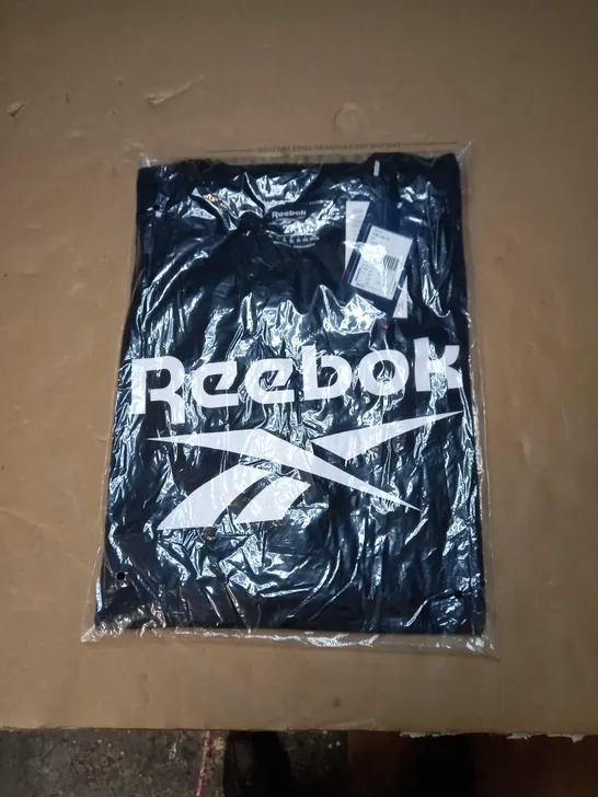 REEBOK IDENTITY BIG LOGO TSHIRT - BLACK, UK 2XL