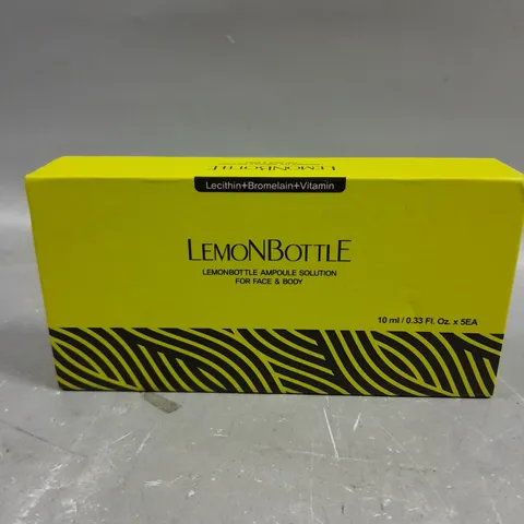 BOXED SEALED LEMON BOTTLE AMPOULE SOLUTION FOR FACE & BODY 