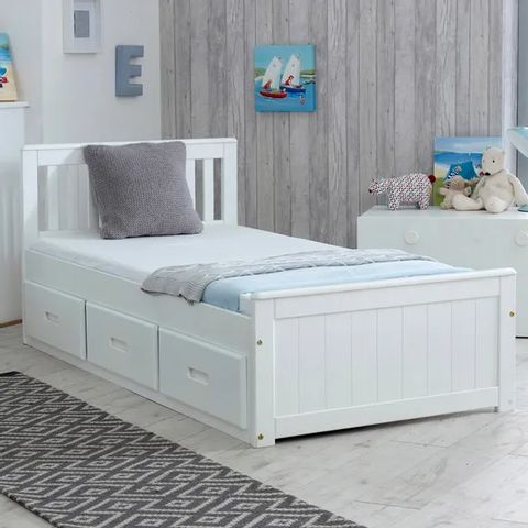 BOXED MISSION STORAGE BED WHITE (2 BOXES)